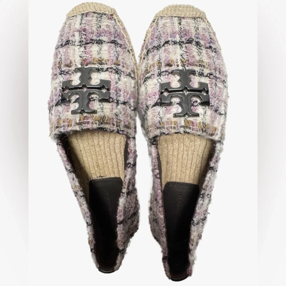 Tory Burch | Everly Tweed Espadrille -Purple Multicolor Tweed - Picture 11 of 12